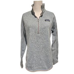 Patagonia Better Sweater 1/4 Zip Gray Blue Fleece- Size Medium HABL Blue